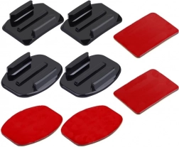 Set de supports adhésifs Puluz pour caméras d’action (compatible avec INSTA360, DJI OSMO ACTION et GOPRO)