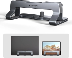 AXAGON STND-VG support vertical en aluminium pour ordinateur portable 10–17,3", gris