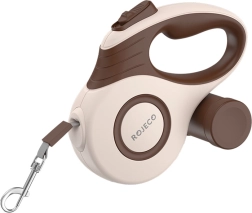 Laisse automatique rétractable pour chien Rojeco 5 m marron