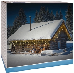 Rideau lumineux suspendu extérieur 6 m, 180 LED, blanc chaud