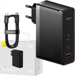 Chargeur mural Baseus avec ports USB-C et USB, 140 W noir