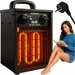 Chauffage soufflant électrique 3000 W KAMINER avec thermostat IPX4