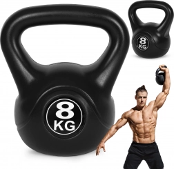Kettlebell 8 kg ModernHome – kettlebell en plastique pour musculation et rééducation