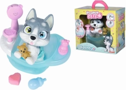 Chiot Husky Pamper Petz dans la baignoire