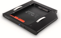 Cadre pour SSD/HDD pour ordinateur portable AXAGON 9,5 mm LED aluminium