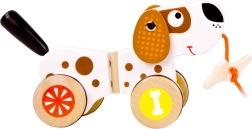 Chien en bois à tirer pour enfants