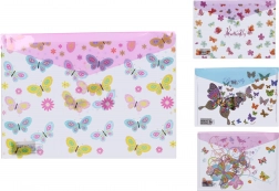 Chemise à bouton-pression 35,8 × 26 cm – motif Papillon