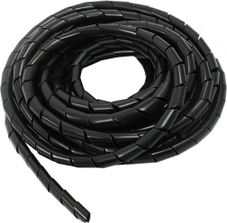Gaine spirale pour câbles 3 m noire
