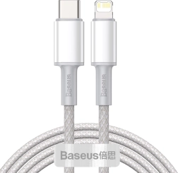 Câble USB-C vers Lightning Baseus à haute densité de tressage, 20W, PD, 2m