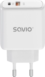 Chargeur secteur 20 W SAVIO LA-12 avec USB-C PD et USB-A QC