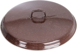 Couvercle émaillé marron 32 cm