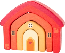 Maison empilable en bois small foot – jouet moteur pour enfants