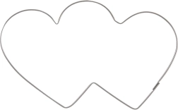 Emporte-pièce inox cœur double 9 cm