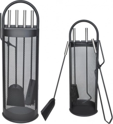 Ensemble d’accessoires pour cheminée 5-en-1 KAMINER avec support