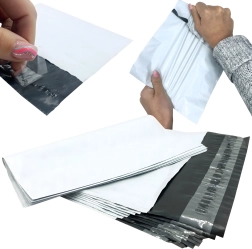 Enveloppes d’expédition plastiques blanches C3 350 × 460 mm, lot de 50 pcs