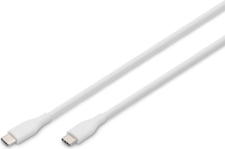 Câble USB-C vers USB-C en silicone, USB 2.0 60 W, 1 m blanc