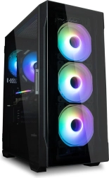 I3 Neo TG Mid Tower RGB boîtier PC noir avec 4 ventilateurs