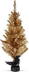 Sapin de Noël de table doré 90 cm