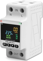 Compteur électrique intelligent monophasé Wi‑Fi TUYA pour rail DIN 35 mm