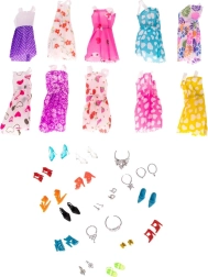 Ensemble de vêtements et accessoires pour poupées - 43 pièces