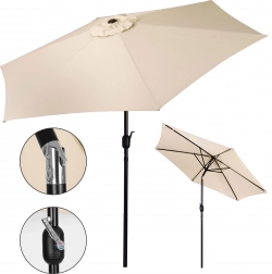 Parasol de jardin inclinable avec manivelle 270 cm beige MultiGarden