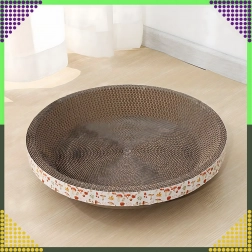 Panier griffoir rond en carton pour chats 30 cm