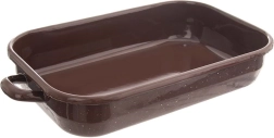 Plat à rôtir rectangulaire émaillé Brown 2,2 l, 34 × 18,5 × 6,5 cm