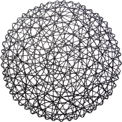 Set de table rond en papier noir 35 cm