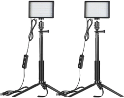 Kit de studio Neewer deux lampes LED avec filtres et trépieds