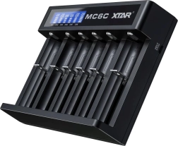 Chargeur d’accumulateurs Li‑ion 18650 XTAR MC6C