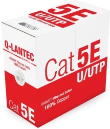 Q-LANTEC câble de données U/UTP Cat. 5e, PVC, cuivre 100 %, 305 m