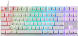 clavier mécanique gaming Motospeed K82 RGB sans pavé numérique – blanc