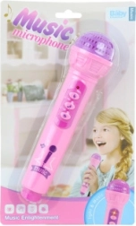 Microphone rose à piles