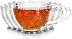 Set de tasses en verre pour café et thé 400 ml, 6 pcs