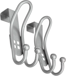 Double crochet de porte en acier inoxydable, lot de 2