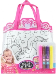 Sac à colorier avec licorne pour enfants