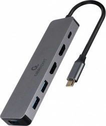 Adaptateur USB-C Hub USB-C PD HDMI x2 USB 3.0x3