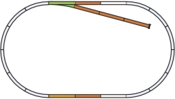 Ensemble de voies Piko B avec voie en impasse H0