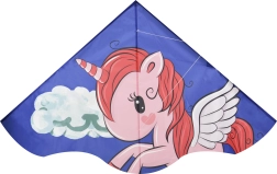 Cerf-volant delta volant avec motif licorne