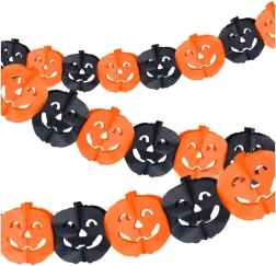 Guirlande en papier avec citrouilles pour Halloween 3 m Ruhhy - 1 pièce