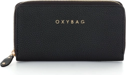 Portefeuille femme en cuir noir