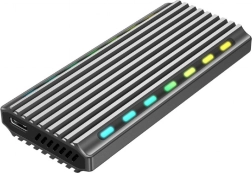Boîtier USB 3.1 pour disque M.2 NVMe avec éclairage LED