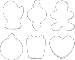 Set de 6 emporte-pièces en acier inoxydable pour biscuits