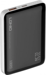 Batterie externe LDNIO 10000 mAh avec charge rapide 22,5 W et USB‑C, noire