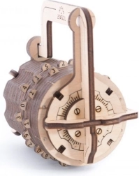Ugears puzzle 3D cadenas chiffré – casse-tête mécanique en bois