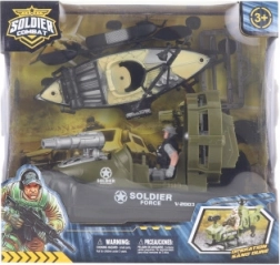 Ensemble militaire avec bateau et kayak