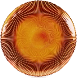 Assiette plate en verre ambre 28 cm