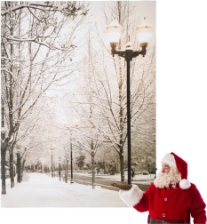 Tableau lumineux de Noël 16 LED 40 × 30 cm