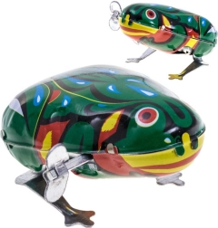 Grenouille sautante en métal style rétro