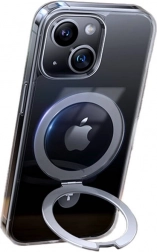 Coque transparente magnétique avec support Torras pour iPhone 15